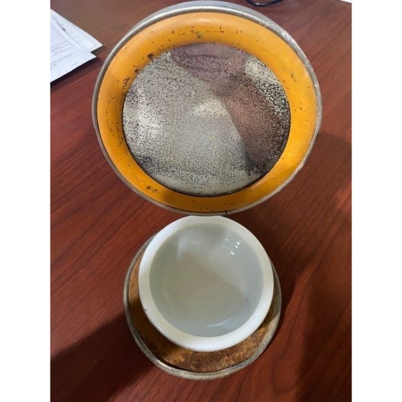 Authentic Antique  Shaving Mirror & Removable Bowl Made in Germany - Picture 4 of 7